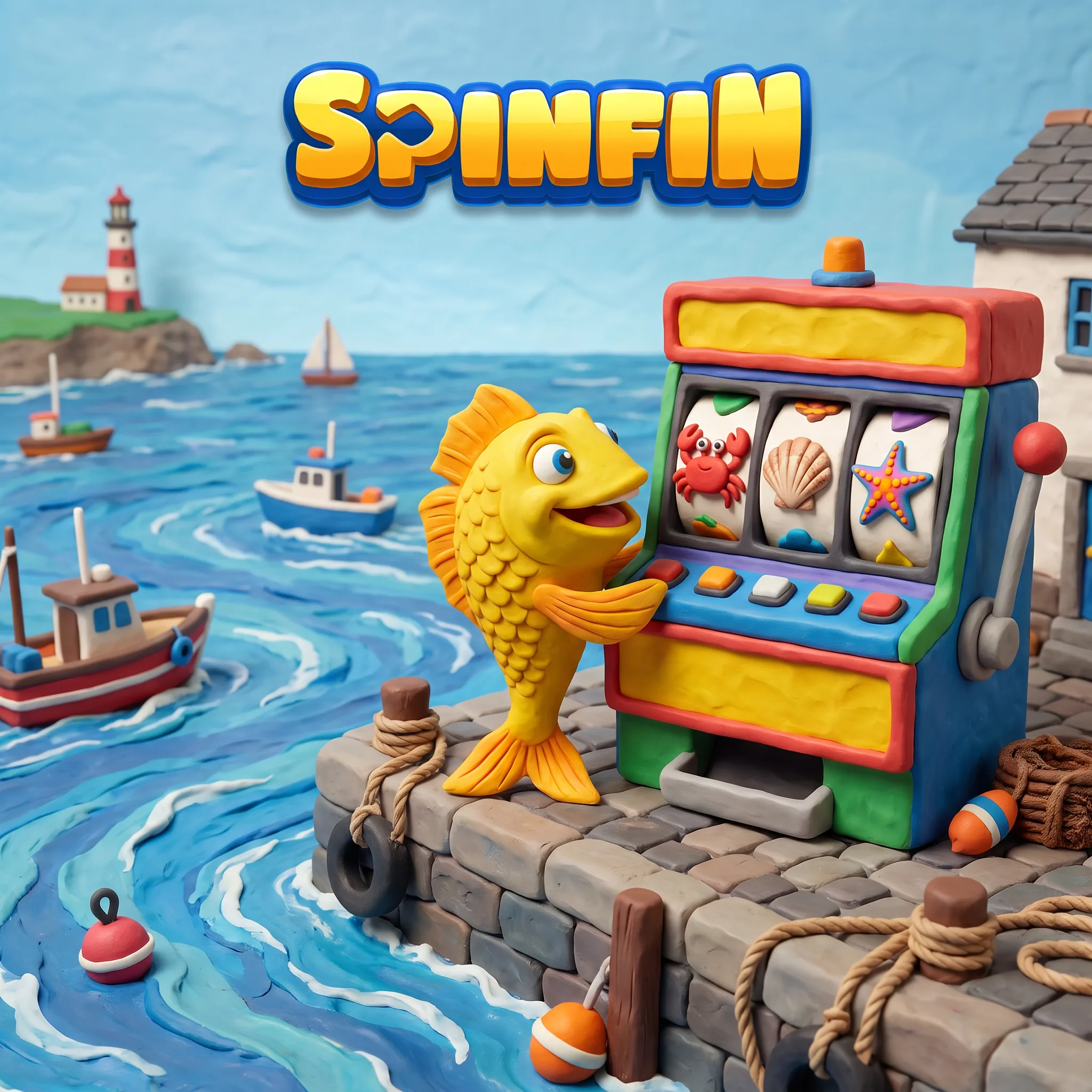 SpinFin clay slot games beside the Cornish coast